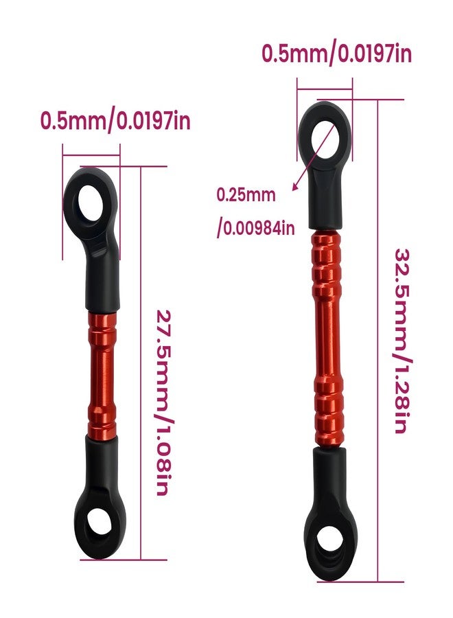 FSDKEDUF Aluminum Metal Link Set for Losi Micro-B & Micro-T - Durable CNC Upgrade Parts RC Car Accessories for Performance & Replacement (Red) - Image 2